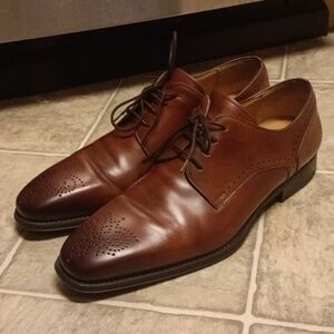 Men's Brown Magnanni Derby Dress Shoes Size 11.5